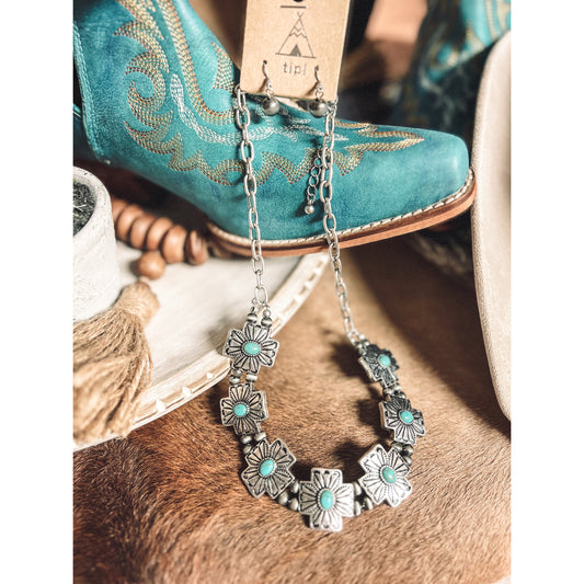 Western Necklace and Earring Set